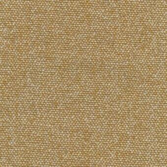 Woven fabric sample in golden-yellow with off-white speckles, tight uniform weave, matte texture, suitable for upholstery applications.